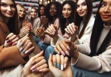 Women with OPI Sweetheart manicure nails
