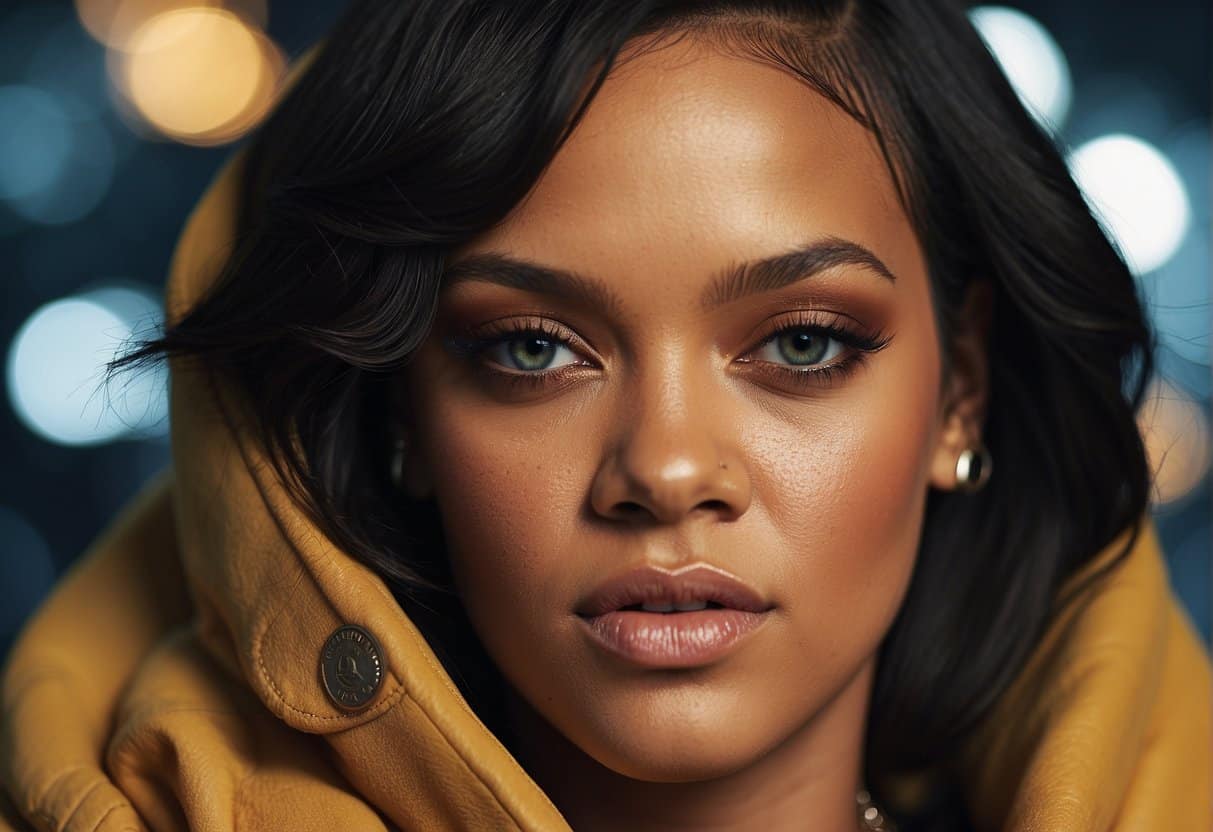 Rihanna's no-makeup look rises: a radiant, confident aura, AI image